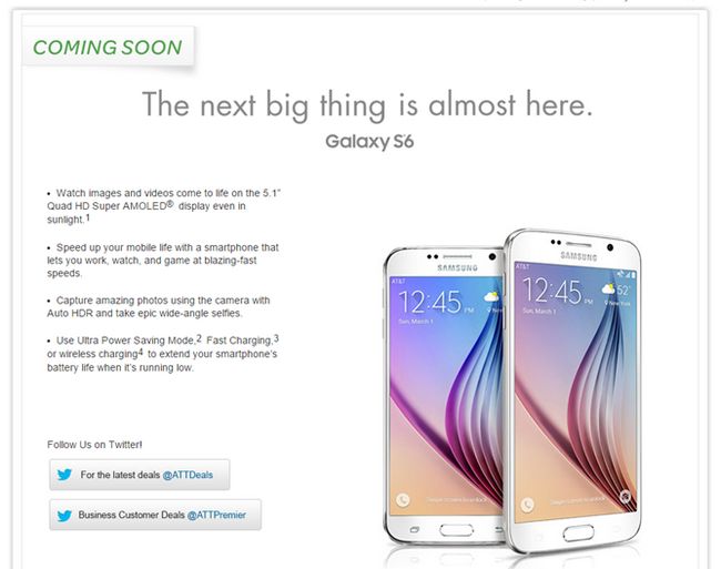 Fotografía - AT & T, Verizon, T-Mobile, Sprint et US Cellular seront tous Offrez Le Galaxy Samsung S6 et S6 bord