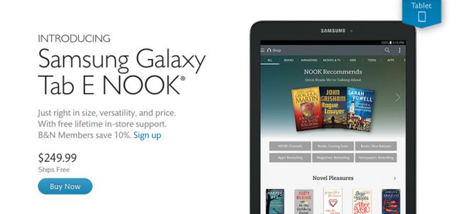 Fotografía - Barnes & Noble et Samsung introduire un $ 250 9.6 