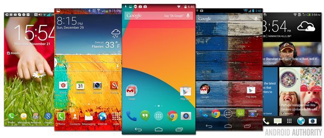 Tous les lanceurs comparés Nexus HTC Sense UI Touchwz LG UI