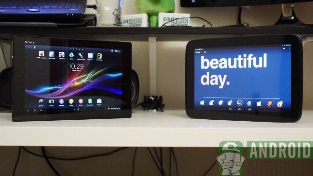 Tablet Z et Nexus 10 côte à side-10 inc tablette Android