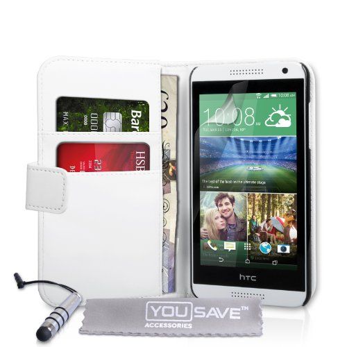 Yousave Accessoires HTC Desire Case Wallet 610 Couverture de cuir