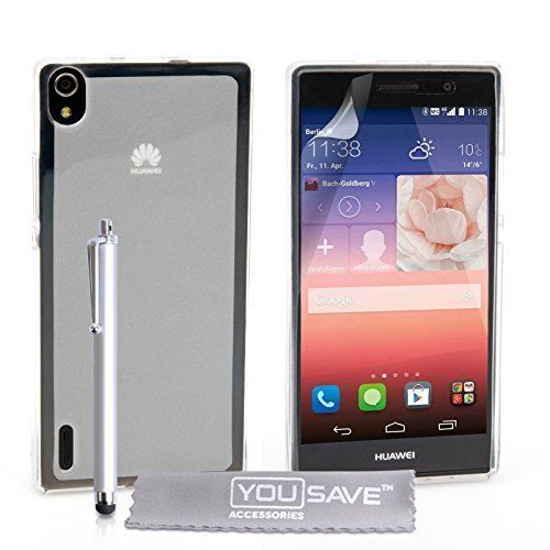 Case Yousave accessoires en silicone transparent pour Huawei Ascend P7