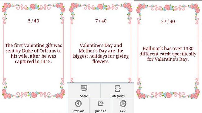 valentines jour des faits amusants des applications Android