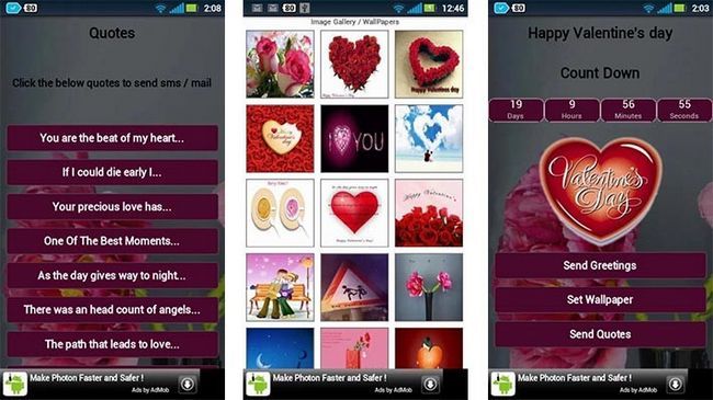 valentines voeux de Saint Valentin HD jour les applications Android