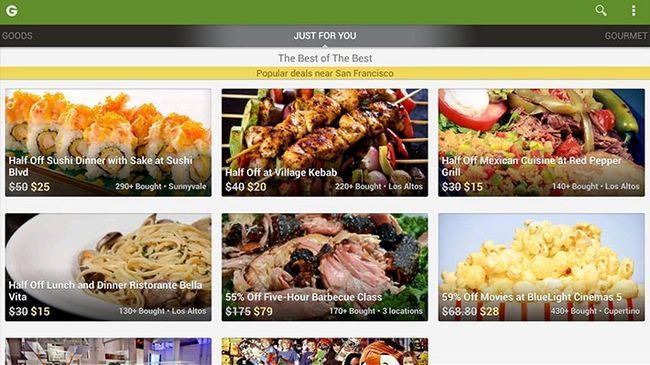 Groupon applications Android