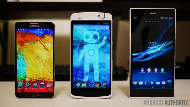 galaxy note 3 xperia n1 OPPO z1 ultra phablets aa 1