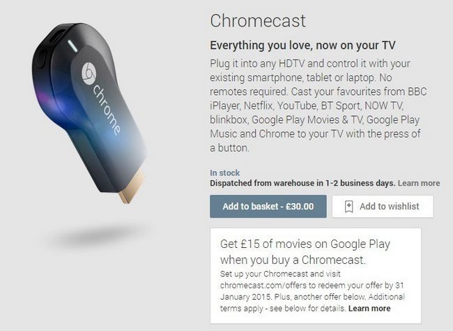 Chromecast-avec-15-UK-livres-de-crédit