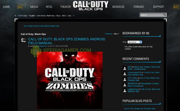 Fotografía - Call of Duty: Black Ops Zombies frapper Android le 25 Juillet?