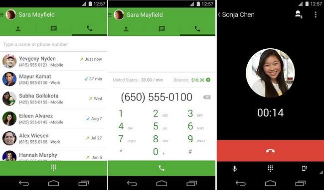 Hangouts dialer applications Android