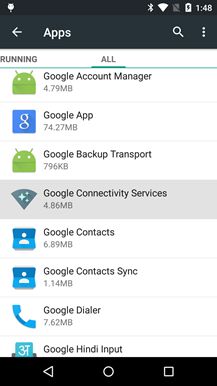 Fotografía - En Android 5.1 code App révèle connexion entre le service VPN inopinés Google et de projeter Transporteur 