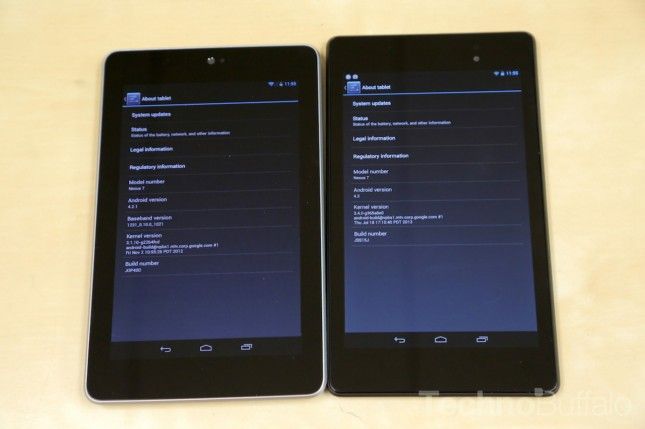Nexus 7 (2013) vs Nexus 7 (2012) A propos d'écran de tablette. | Crédit image: TechnoBuffalo