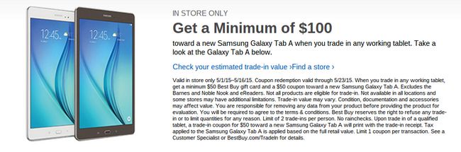 Fotografía - Offre: Achetez le Samsung Galaxy Tab A chez Best Buy, d'économiser 100 $ ou plus