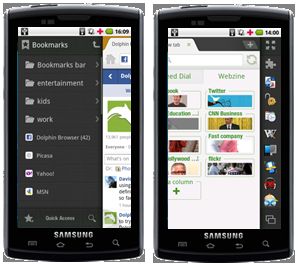 Dolphin Browser Sonar Android