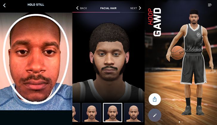 Fotografía - EA presse A Companion App Pour NBA Live qui vous permet de coller votre visage sur un joueur de basket Pro