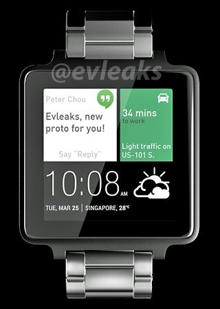 Rendu artistique de la prétendue montre de HTC's design.