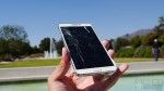 Samsung Galaxy Note 3 goutte essai écran fissuré aa 7