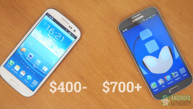 Samsung Galaxy S4 vs prix AA de galaxie