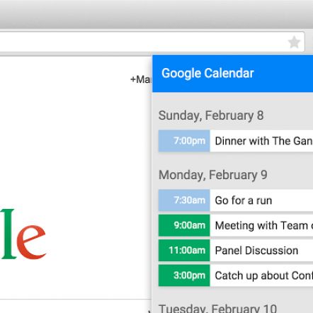 Fotografía - Google Calendar Chrome Extension Obtient Matériel dans la version 2.0