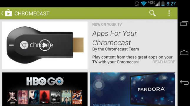 Play Store Chromecast