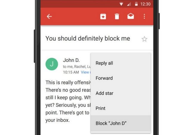 Fotografía - Google lance bloc et Désinscriptions options pour le Gmail App Android