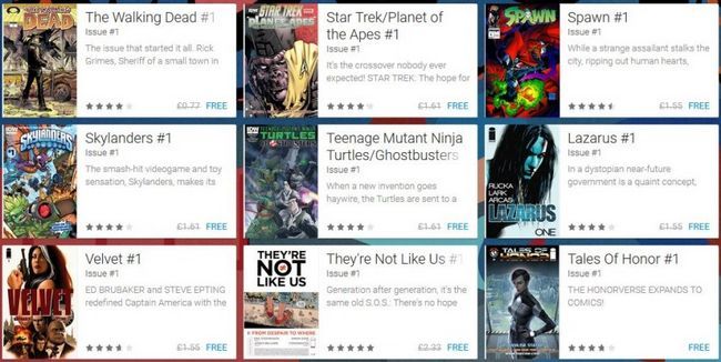Google Play Livres comics gratuits
