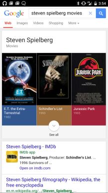 Fotografía - Google Search For Mobile ajoute une douce Nouvelle interface pour des recherches de films liés
