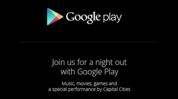 Google Play nuit Nexus 5 invitation