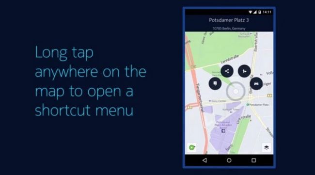 Fotografía - ICI Maps pour Android mise à jour apporte de nouveaux Menu Contextuel