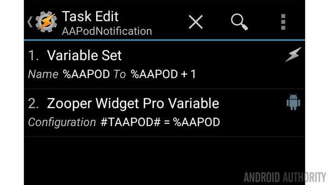 Tasker AAPodcast notification Groupe