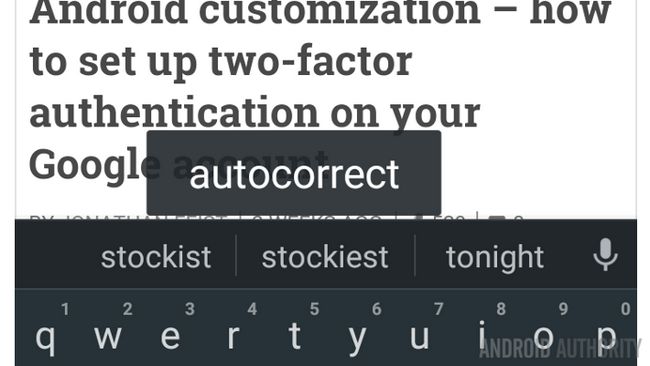 Google clavier Auto-correct