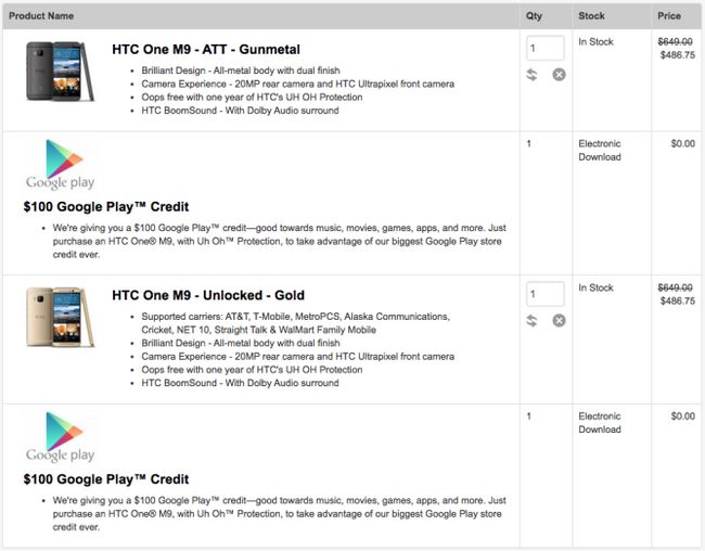 Fotografía - Offres HTC Hot sont de retour aux États-Unis: Economisez 40% sur le Nexus 9, 25% sur le M9 Avec 100 $ Play Store crédit, et 50% sur les accessoires et Re Caméras