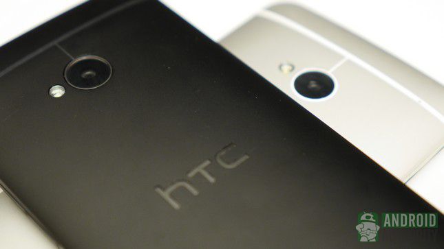 HTC One argent glaciaire vs furtif aa noir soutient noir sur le dessus