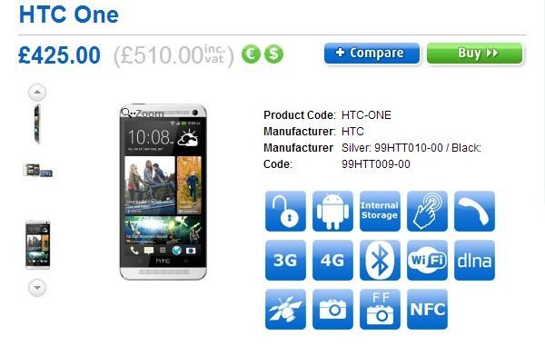 HTC One au Royaume-Uni