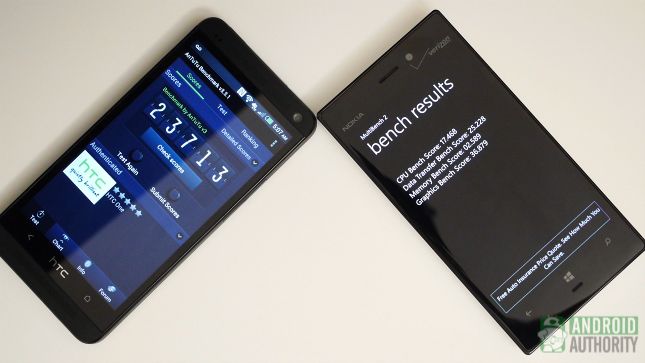 HTC One vs Nokia Lumia 928 aa deux repères