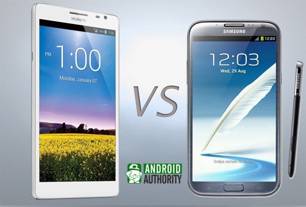 Huawei Ascend compagnon vs Galaxy Note 2
