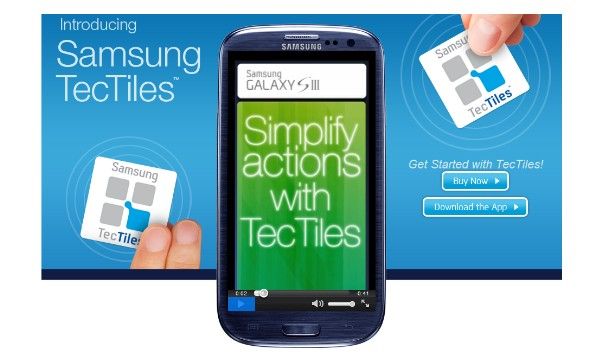 Fotografía - Autocollants NFC Samsung TecTiles annoncées: raccourcis app pour Galaxy S3 et autres téléphones