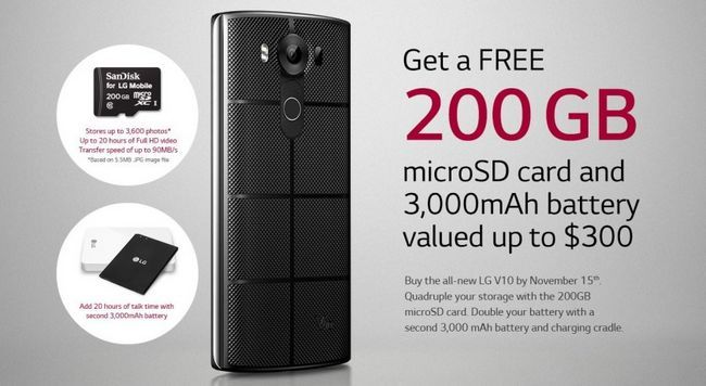 LG V10 accessoires gratuits deal