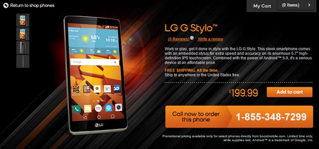 Fotografía - Low-End de LG G Stylo Comes To Boost Mobile aujourd'hui pour 200 $, Sprint et Sprint prépayé à partir de Juin