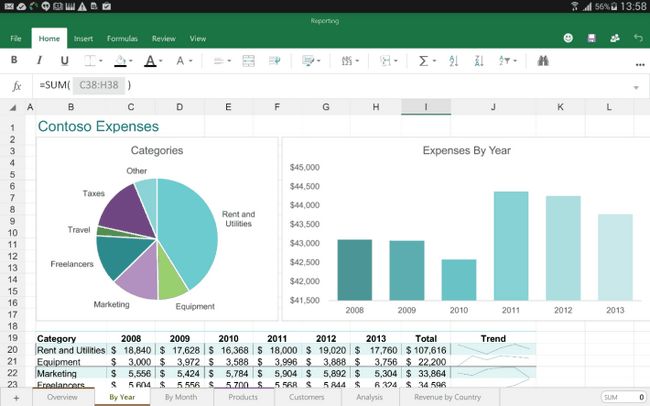 Office Excel pour les tablettes Android