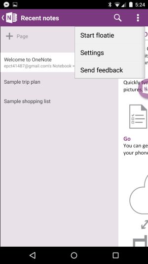 Fotografía - Microsoft OneNote sur Android sera bientôt accessible à partir de toute application