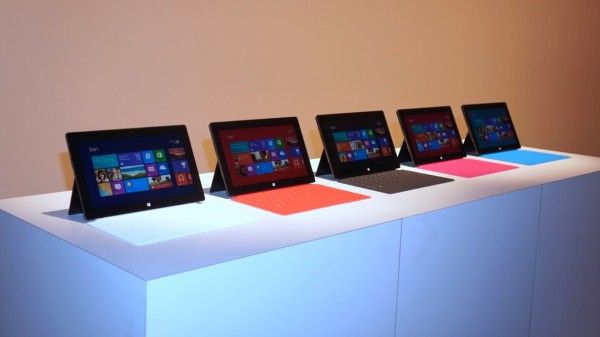 Le visage de la tablette Microsoft Surface