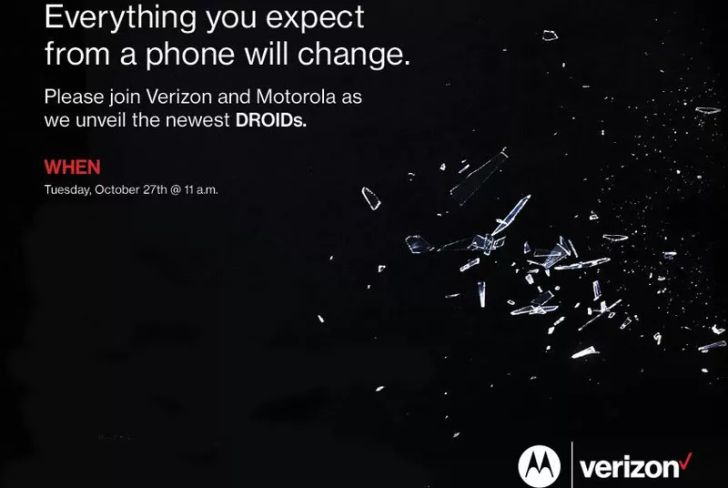 Fotografía - Motorola et Verizon annoncera les nouveaux téléphones Droid le 27 Octobre