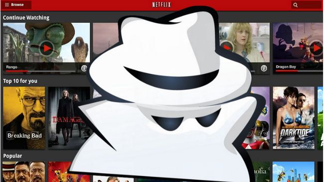 Mode de confidentialité Netflix Incognito