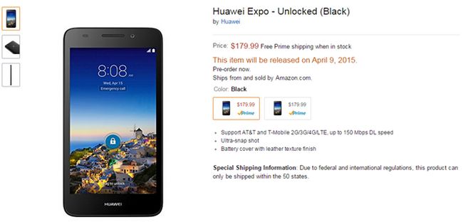 Fotografía - Nouveau périphérique Budget Huawei Pour américain apparaît sur Amazon, ressemble à un 180 $ Moto G concurrent LTE