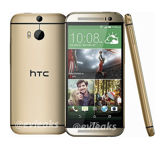 HTC One presse tir 2014 d'or