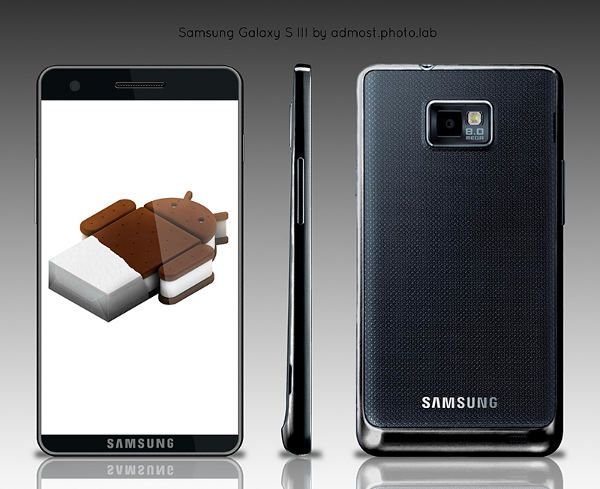 Fotografía - Samsung Galaxy S III Concept conception montre l'écran de 4,5 pouces, Android 2.3 / 4.0 Ice Cream Sandwich
