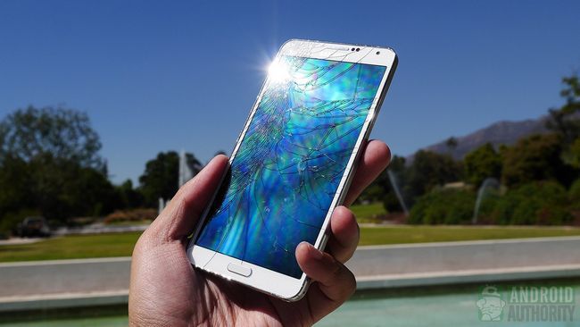 Samsung Galaxy Note 3 goutte essai écran fissuré aa 8