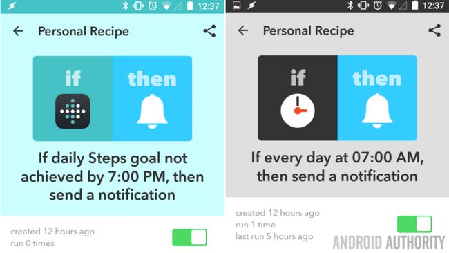 SI recettes Notification