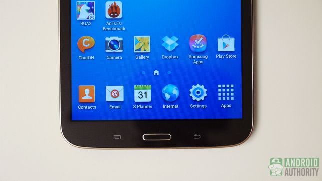 Samsung Galaxy Tab 3 affichage 8 aa moitié avant de fond