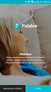 Fotografía - Palabre est un nouveau lecteur de flux RSS avec un simple, Design Matériau et la compatibilité Feedly